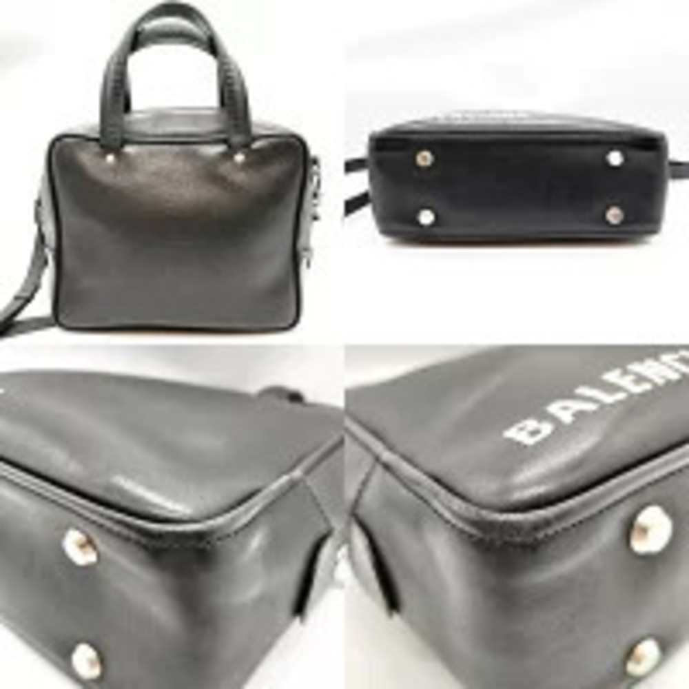Balenciaga Black Handbag Bag Crossbody Shoulder Triangle Leather Square